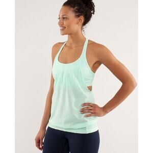 Lululemon Practice Freely Tank Size 4 Teal Mint Green Rare!